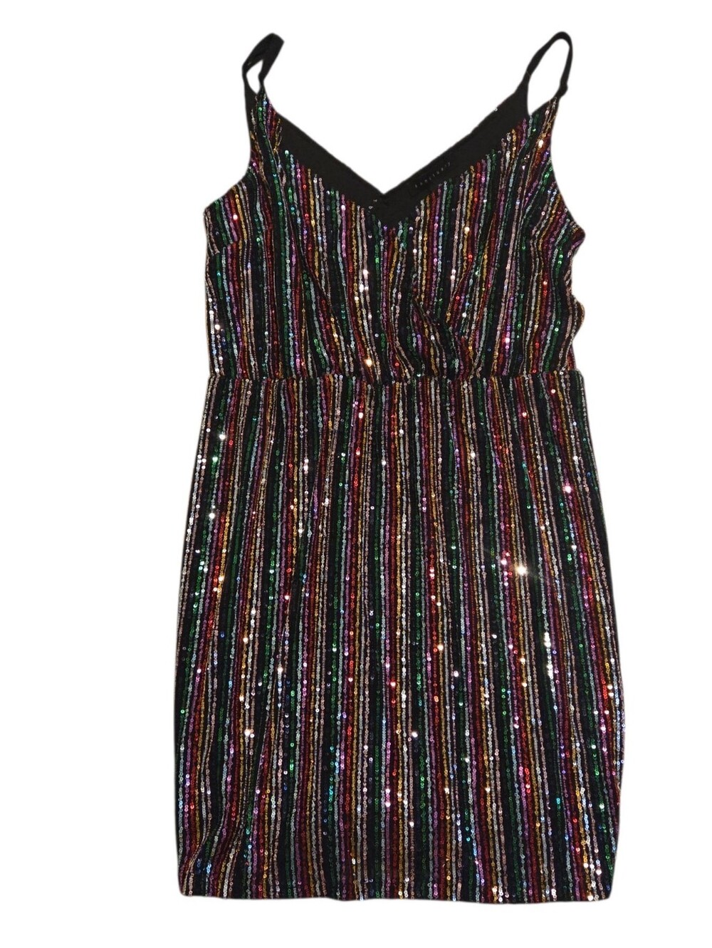 Sanctuary Multicolor Stripe Sequin Mini Dress
